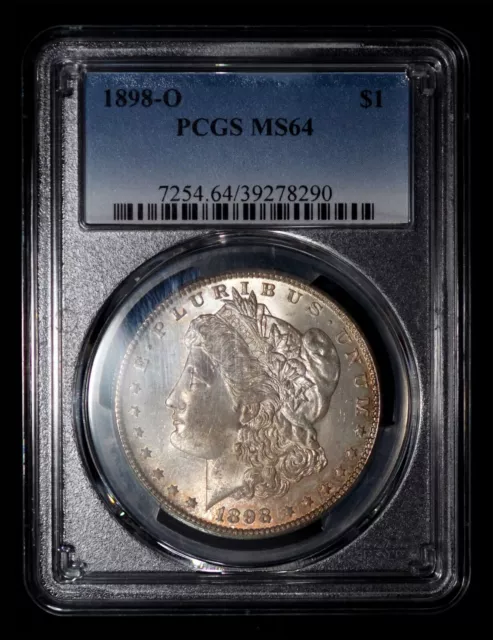 PCGS MS64 1898-O Silber Morgan Dollar - Leicht Getönte