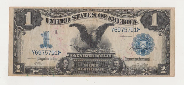 1899 $1 Dollar Silver Certificate - Black Eagle Lots Of Pics Fast Ship 