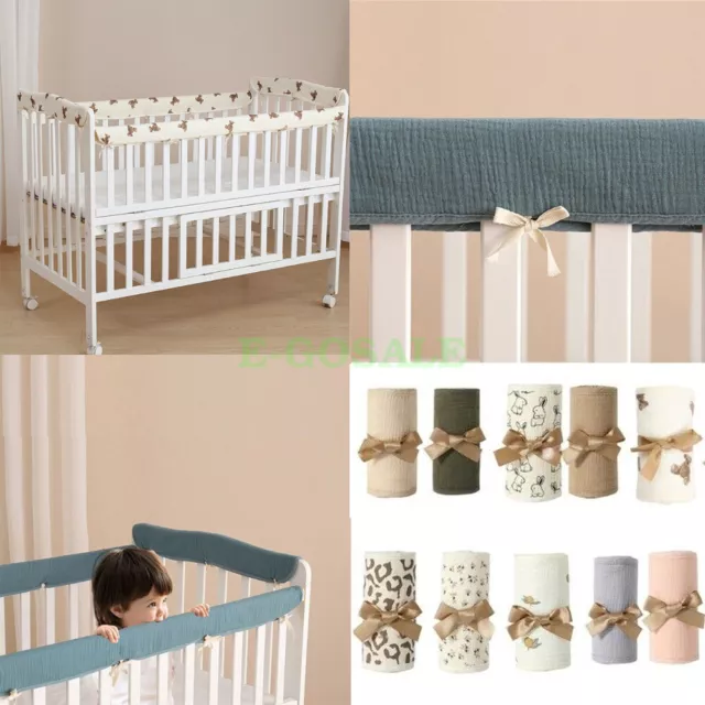 NEW - Baby Cot Rail Cover Crib Teething Pad Guard Padded Soft Bumper Protector