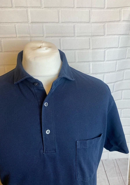 Polo Uniqlo Camicia Navy XLarge Manica Corta