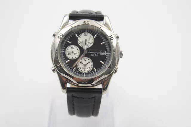 GENTS QUALITY SEIKO Chronograph SQ50 WRISTWATCH Quartz WORKING Ref.  7T32-7E00 £ - PicClick UK