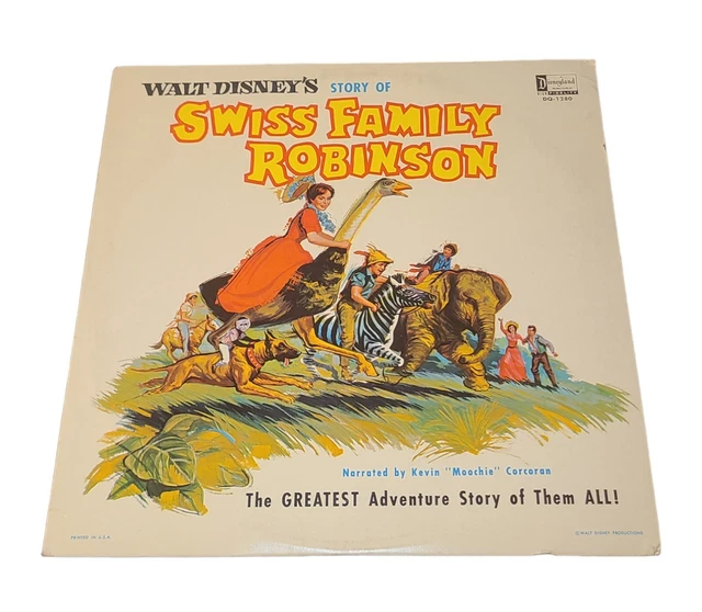 WALT DISNEY'S STORY Of Swiss Family Robinson Record 12" Vintage Vinyl ...