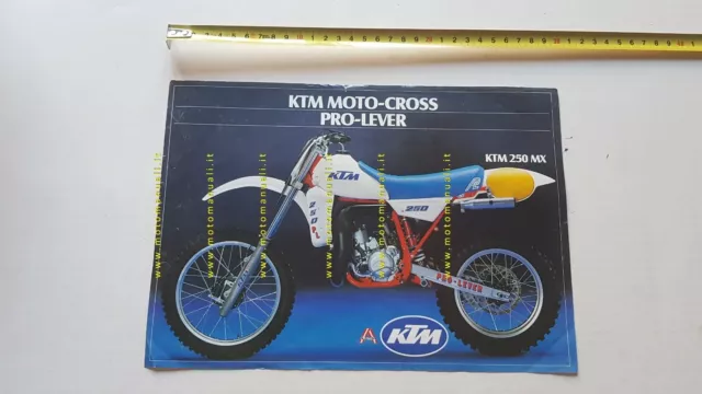 KTM produzione modelli Cross 1983 depliant moto originale brochure