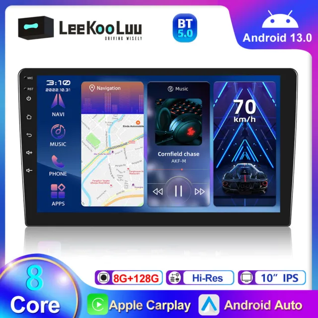 8G+128G 2DIN Car Radio Stereo Navi Android13 Car Play Head Unit DSP 10.1'' BT5.0