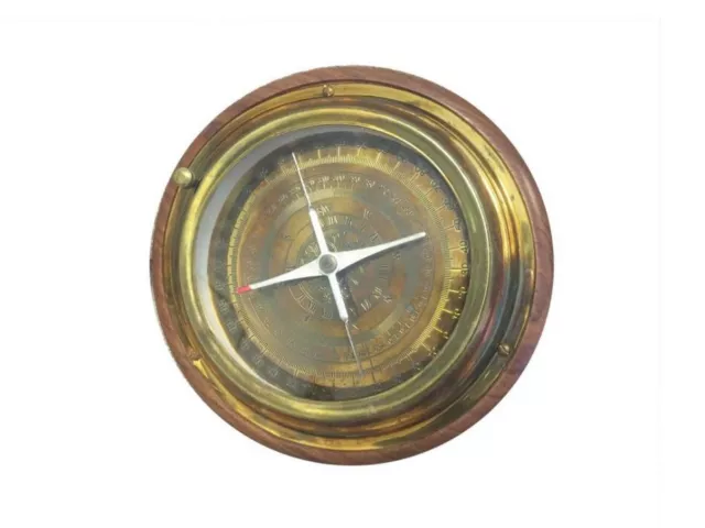 Rustic Brass Directional Desktop Compass 6"