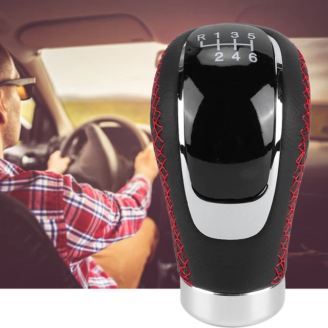 Car Auto Gear Shift Knob Stick Head Shifter Lever Handball Leather For Car(Red )