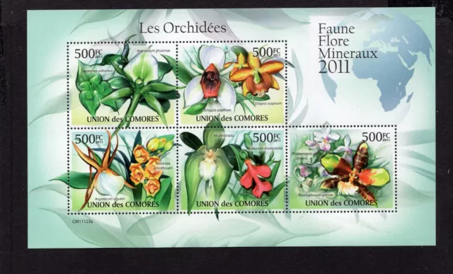 Comoros 2011 mini sheet of stamps Mi#2953-2957 MNH CV=14.4$