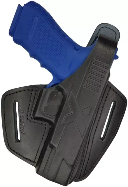 B9 100% Leder Holster für Glock 20 21 37 Gürtelholster schwarz NEU VlaMiTex