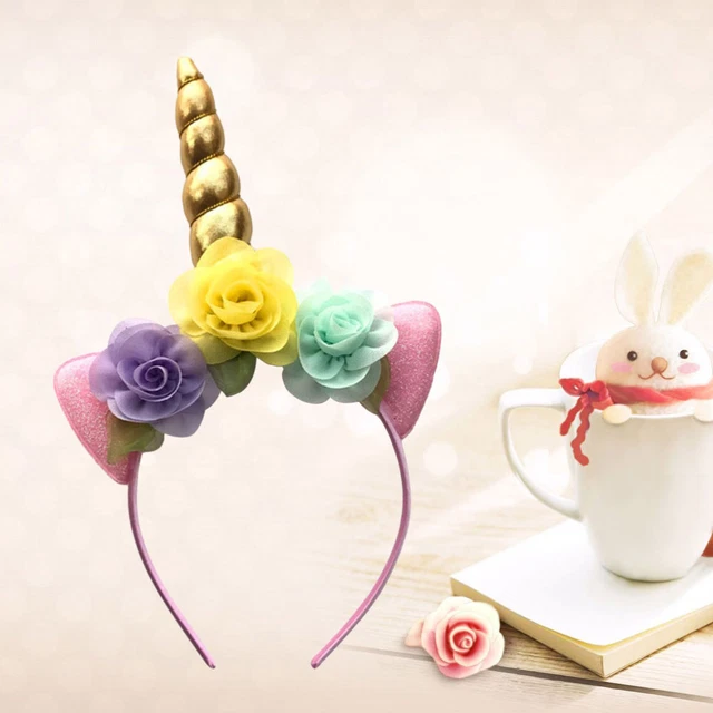 Colorful Hairband Kids Scrunchies Flower Hair Accessories Horns