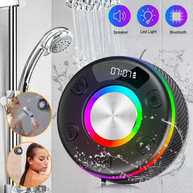 Bluetooth Duschlautsprecher, Bass Bluetooth Lautsprecher Wasserdicht Musikbox