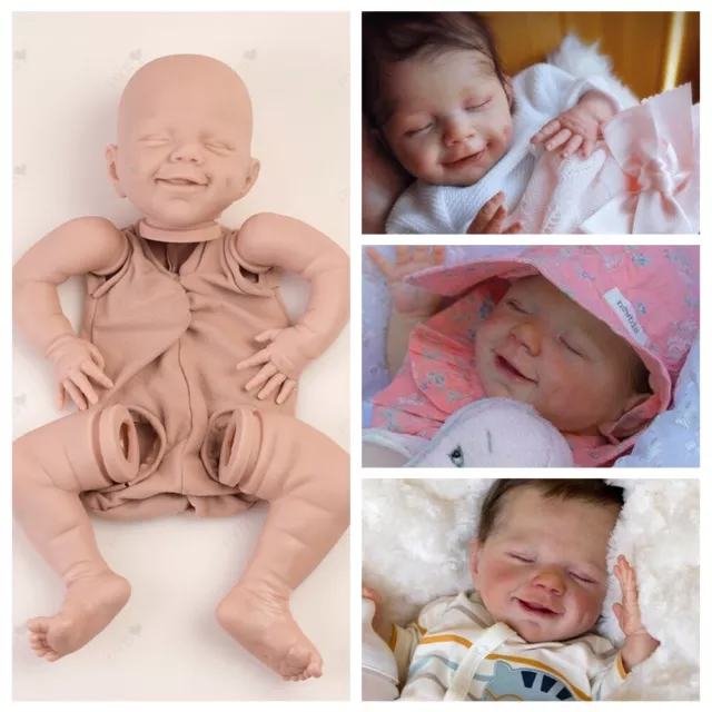 20" DIY Reborn Doll Kit Lifelike Unpainted Baby Kits Vinyl Silicone Newborn Gift