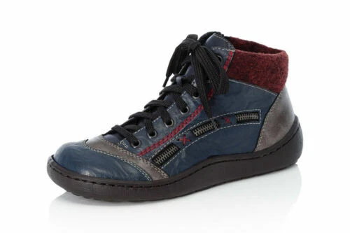 RIEKER Simona 43 Royal / Cigar / Bordeaux Women's Sneakers Sz 6 NEW