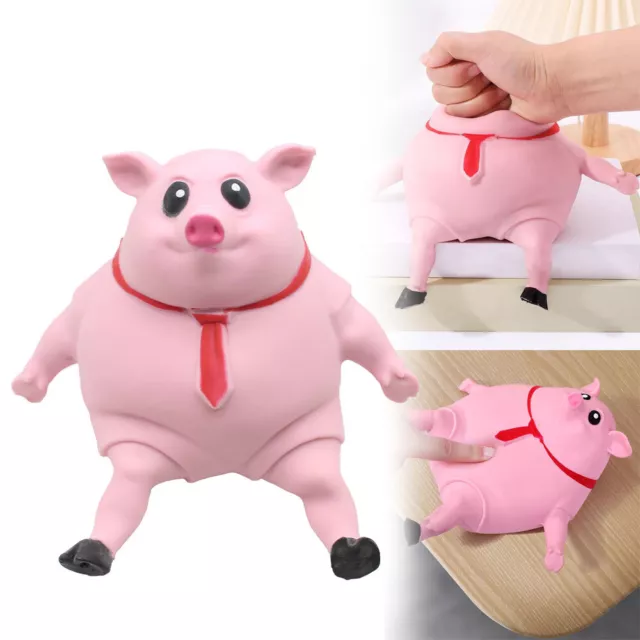 Pink Piggy Squishy Toys Squeeze Piggy Toys Stress Relief Toy for Kids Adult Gift