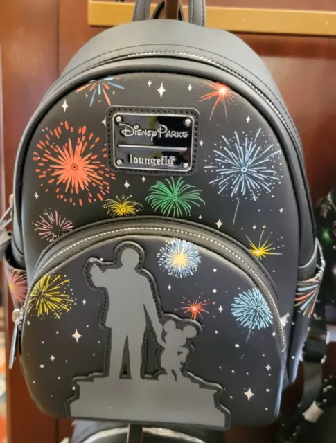 2023 DISNEY PARKS Loungefly Backpack 100 Partners Mickey Walt Fireworks ...