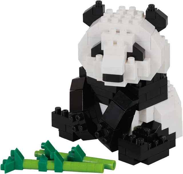 Kit De Construction Nanoblock Panda Géant Et Bambou - 220 Pièces, Marque KAWADA, Pour Adultes