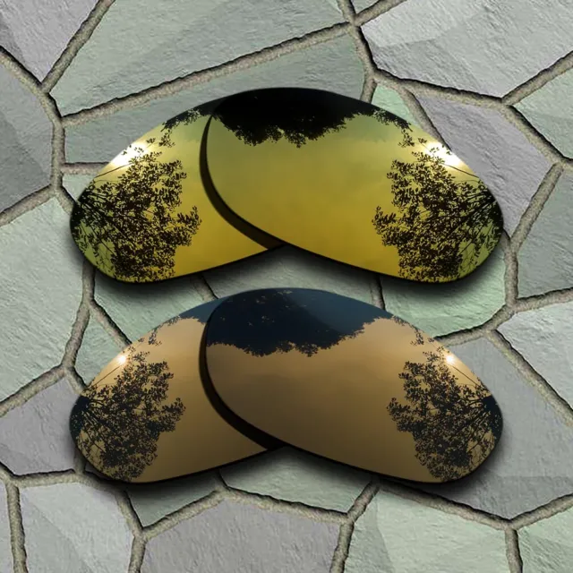 Yellow Golden&Bronze Copper Polarized Lenses Replacement For-Oakley Monster Dog