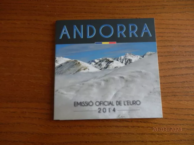 Coffret BU Euros Andorre 2014 - 8 pièces 1 centime à 2 Euros.
