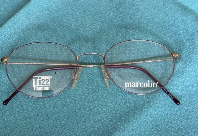 Marcolin Ti 22 2017 Titanium Eyeglasses Lilac Frames 50/19/140, made in Japan