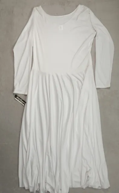 Body Wrappers Womens White Long Sleeve Solid Dress Size 4X