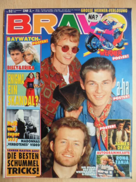 BRAVO 52 - 19.12. 1990 (3) A-HA Baywatch Turtels Werner Dieter Bohlen Billy Idol