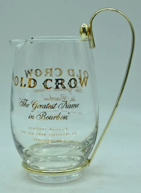 Pichet ou chope publicitaire OLD CROW Bourbon Whisky collection bar bistrot