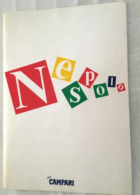 Ugo Nespolo x Campari serigrafia a colori firmata tiratura 5/150 x Italia '90