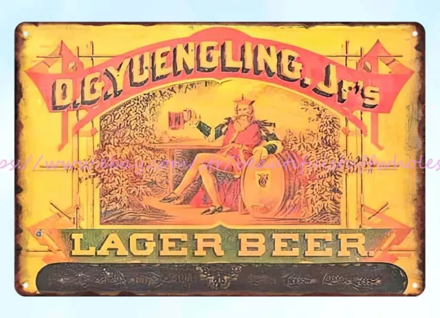 wall restaurant pub D. G. Yuengling Jrs Lager Beer metal tin sign