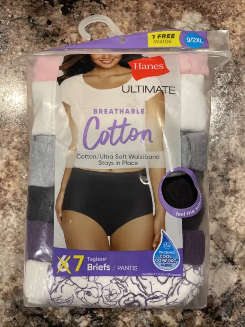 HANES WOMENS BRIEF 4 Pack Underwear Panty Ultimate Comfort Flex