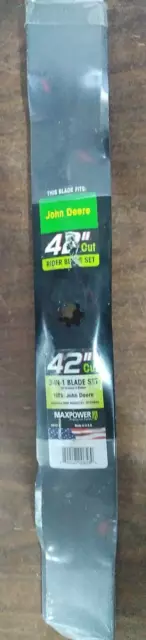 MaxPower John deer 42" Rider Blade Set 561811 ~ Set of 2