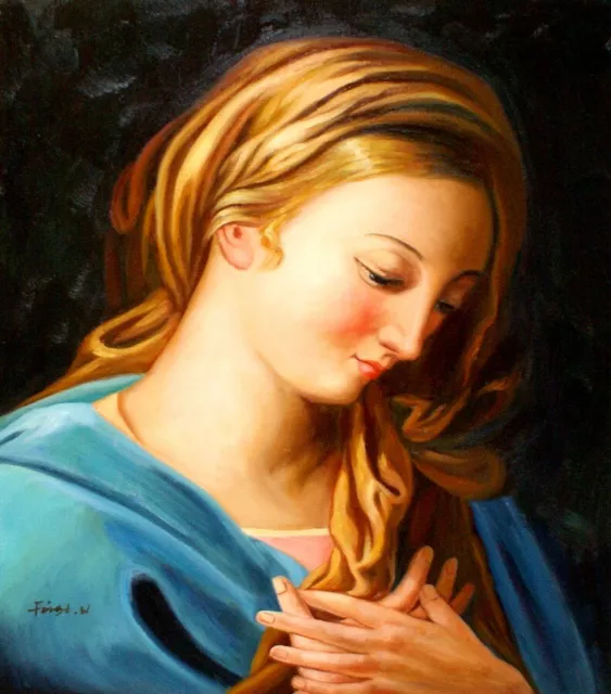 Ölbild betende Madonna, Maria Magdalene, ÖLGEMÄLDE,Gemälde HANDGEMALT 50x60cm 2