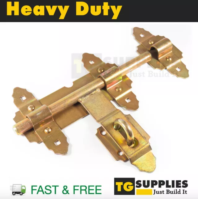 Heavy Duty Galvanised Gate Bolt Stable Shed Garden Tower Bolt Slide Latch Lock