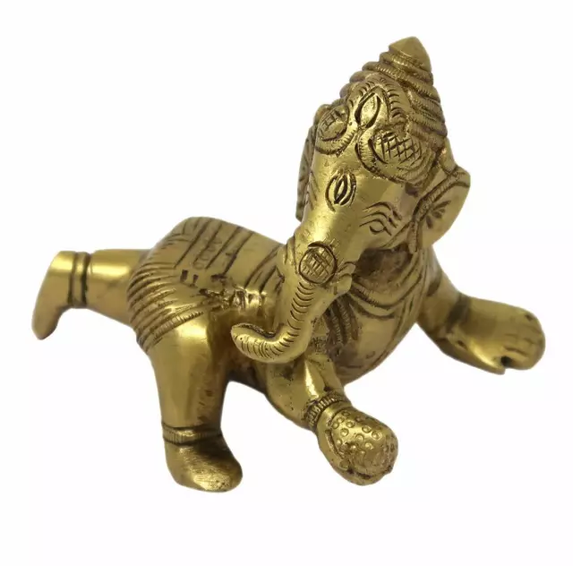 Hindu God Lord Ganesha Bhagwan Statue Religious Decor Spiritual Idol Brass