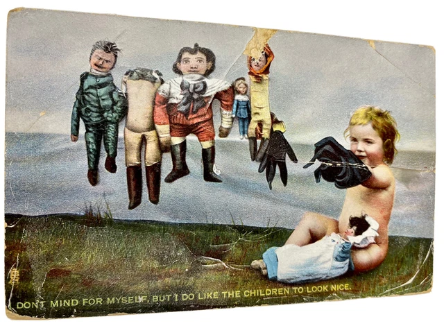c1910 Scary Rag Puppen Tuck Halloween St Leonards On Sea Clapton SOE F. Abbrechen