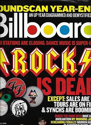 Billboard Music Magazine The Years Of Rock The Black Keys Soundscan Charts 2012