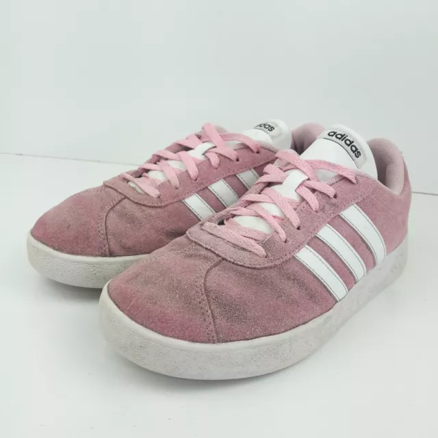 ADIDAS NEO VL Court Leather Trainers B43815 Triple White UK8 US8.5