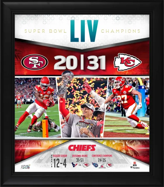 Kansas City Chiefs Framed 15x17 Super Bowl LIV Champs Team Collage