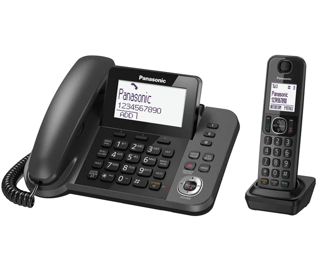 PANASONIC KXTGF320E CORDED & Cordless Phone Combo Home Office Answer