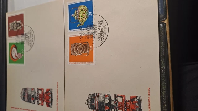 Briefmarkensammler 2x Ersttagsbriefe Museum für Völkerkunde Leipzig