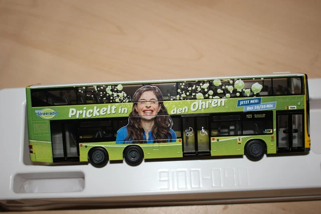 Miniature Rietze 67698 – Bus MAN DL BVG Berlin (Deutschlandfunk), échelle 1/87