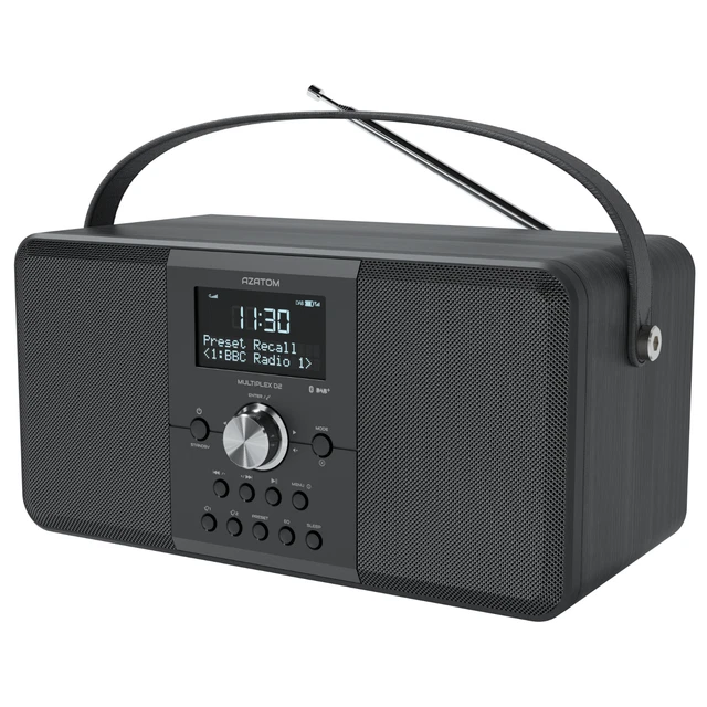 DAB+ DAB FM Radio Clock Stereo Speaker Alarm Bluetooth AZATOM Multiplex