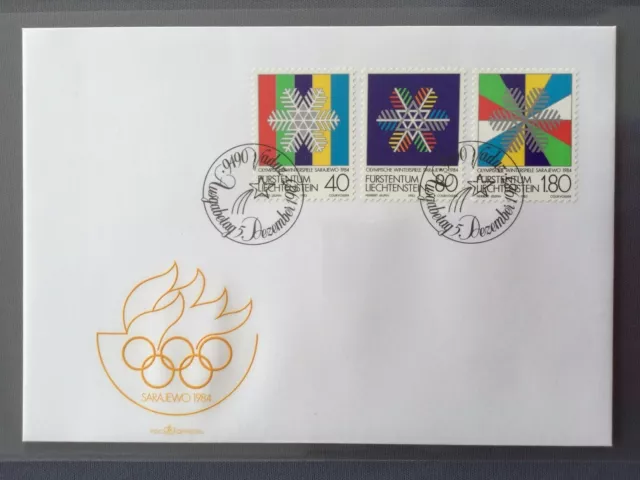 LIECHTENSTEIN FDC 1983 VADUZ 5.12.1983 Olympische Winterspiele Sarajewo Olympic