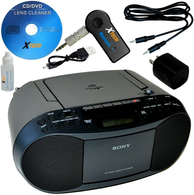 SONY PORTABLE BOOMBOX Radio CD Cassette Lecteur + Bluetooth sans Fil Récepteur EUR 57,42