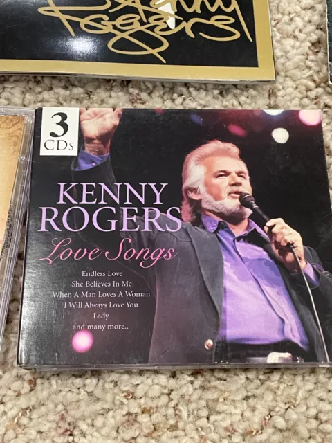 Kenny Rogers Lot Tour Book Sheet Music Button Tix Stub CD's Rhinestone Christmas 3