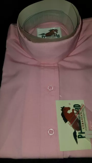 HUNT SHIRT GIRLS PINK size 8 NEW Short Sleeved Traditional Collar