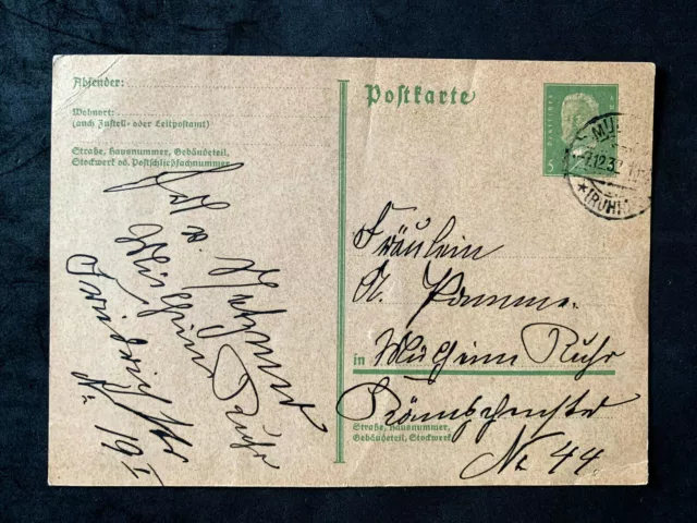 Postkarte Ganzsache - DR - Mi P 194 - Stempel Mülheim Ruhr - 1932