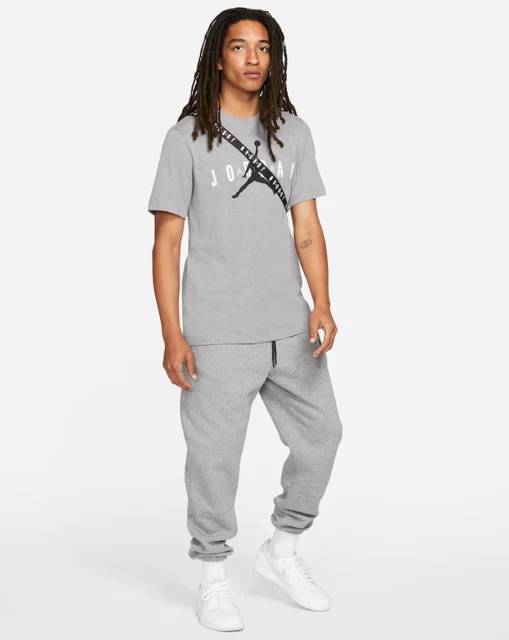 Nike Jordan Air Wordmark Logo Tee Mens T-Shirt Grey Multi Size Sportswear Top