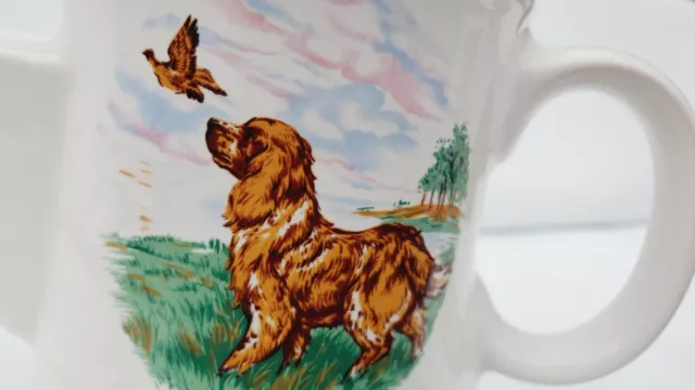 Vtg Scuttle Shaving Mug Duck Hunting Bird Dog Hunting Irish Setter Spaniel Cup 2