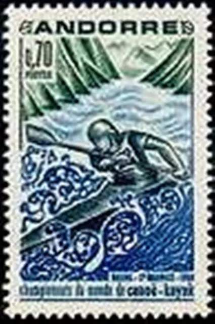 ANDORRE FRANCAIS STAMP TIMBRE YVERT N° 196 " SPORT KAYAK 70c " NEUF xx LUXE