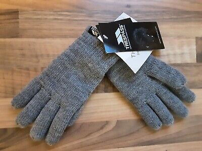 Bnwt Kids Trespass 3M Thinsulate Insulation Grey Knitted Gloves Size 8 - 10