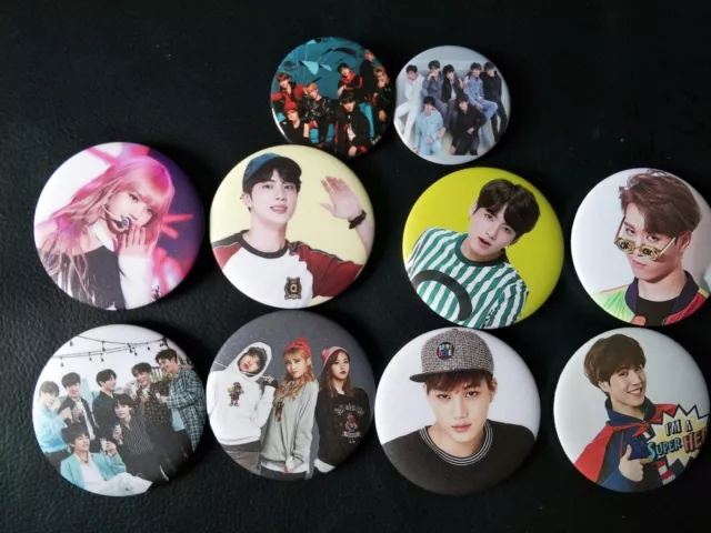 KPOP Blackpink BTS Jimin Jungkook Jhope Jin RM Got7 EXO Kai badges Lisa Twice